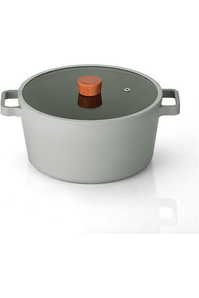 Mena Rise Uludgshop Fika Aluminum Cast Pot Gray Glass Lid 26 cm Gmzshop 1064743