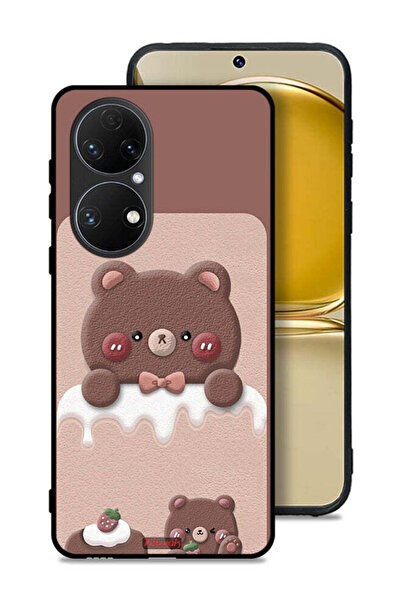 Tolwak غطاء حماية هواوي P50E بتصميم دب الفراولة