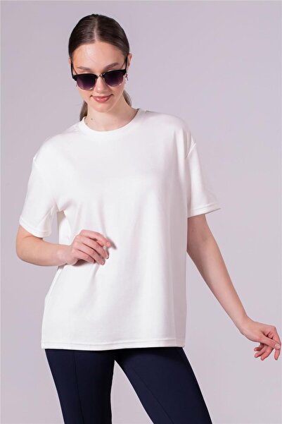 BARRELS AND OIL Women's Crew Neck Modal T-Shirt - Ecru