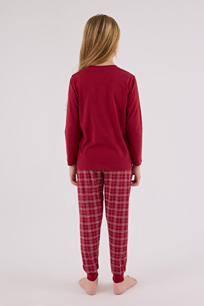 Arnetta Girl's Claret Red Pajama Set