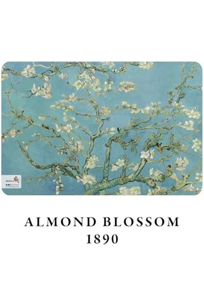 Mena Rise Diyar-Ifırsatshop Almond Blossoms, Van Gogh 1890, A4 Notebook Iii, Unlined, Total 64 Pages, Wire D
