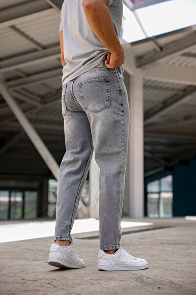 Newtime Чоловічі джинси-боксерки світло-сірі, 100% бавовна, вільний крій