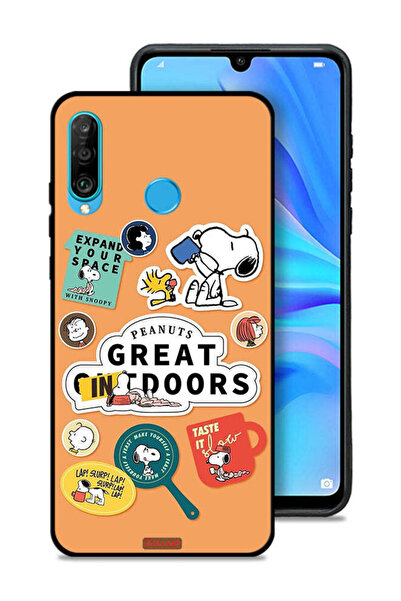 Tolwak غطاء حماية لهاتف هواوي نوفا 4e بملصقات الفول السوداني