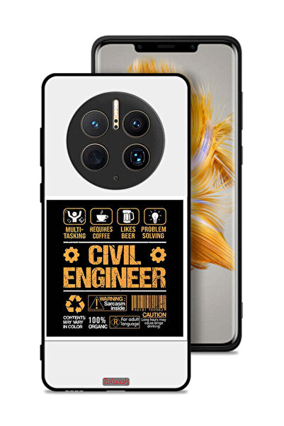 Tolwak غطاء حماية لهاتف هواوي ميت 50 برو - ملصق مهندس مدني