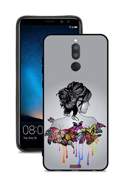 Tolwak غطاء حماية لهاتف هواوي ميت 10 لايت برسومات فراشات وفتاة فنية تجريدية