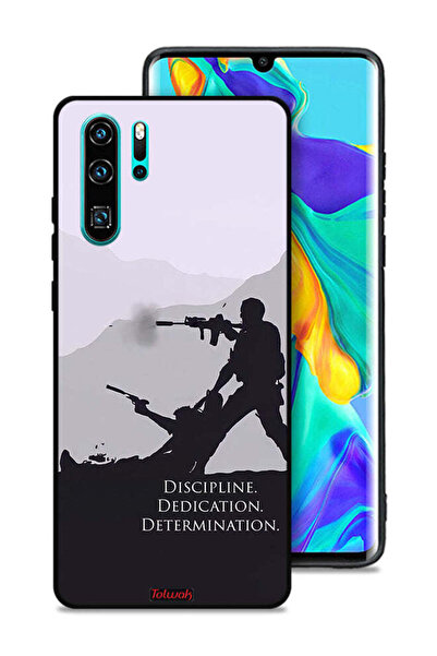 Tolwak غطاء حماية لهاتف هواوي P30 Pro بتصميم "الانضباط والتفاني والتصميم"