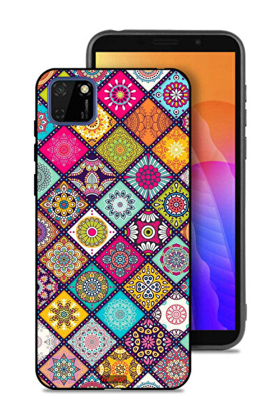 Tolwak غطاء حماية لهاتف هواوي Y5p بنمط مربعات ماندالا