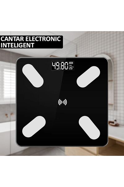 NEXTLY Intelligent Electronic Scale With Application, Smart, Body, Black