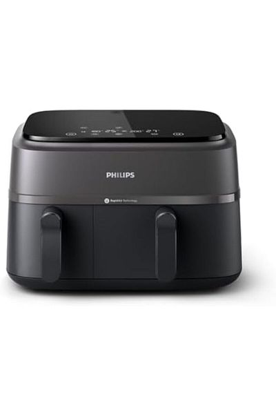 Philips Dual Basket AirFryer 3000 Series - 2750W, 9L Capacity, 2 Basket Drawers, 8 Presets Touchscre
