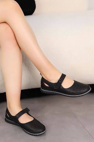 Mamito Ayakkabı Msn 201 Velcro Flat Sole Ballerinas