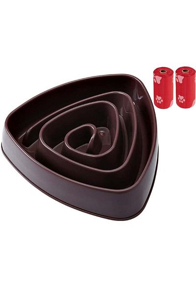 FizioTab Castron Hranire Lenta Caini FizioTab®, pentru Prevenirea Indigestiei, Slow Feed Bowl Interactiv, Ca