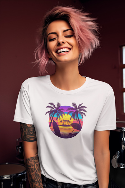 MAGORS STIL-X T-SHIRT FEMEI 100% BUMBAC CU GOL DE VARĂ TEMATIC