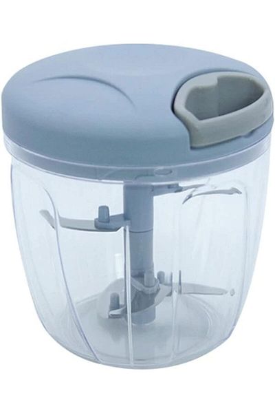 Blackstone Handy Chopper, Manual Food Chopper with Stainless Steel Blades, 0.9 Liters (Blue, 900 ML)