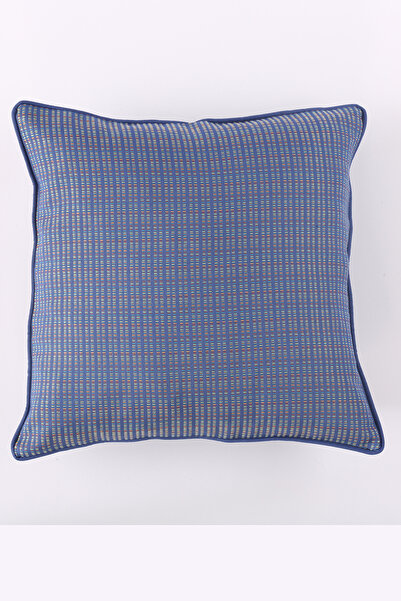 QUBA DECO غطاء وسادة خارجي أزرق - مقاس 40 × 40 سم قماش طارد للماء لا يبهت