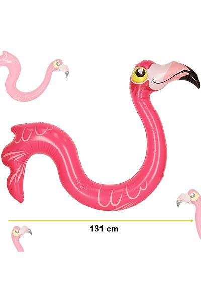 Ikonka Flamingo inflatable floating toy, 131cm, Pink, 5+