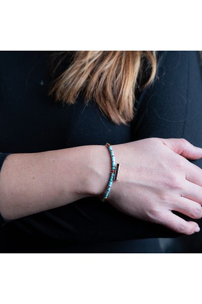 tzachebot Mediterranean vibes rose gold aroma bracelet with diffuser for essential oil or perfume
