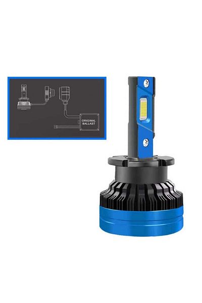 divendi-ro Set of 2 LED D2S bulbs, BGR10, Canbus, Xenon LED conversion, 6500K, 10000LM