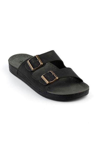AlbiShoes Pablo Flexible Buckle Comfort Soft Comfortable Sole Double Buckle Men's Daily Sandals Slippers