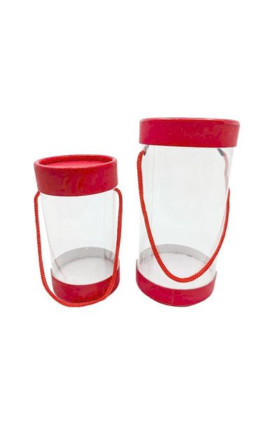 OEM Set 2 Cylindrical Boxes for Soap Flowers, Scarves with Martisor Decorations