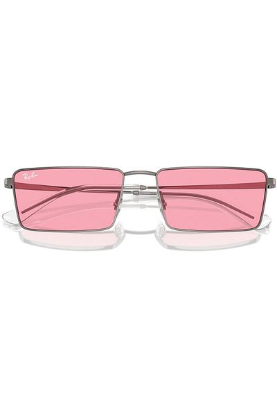 Ray-Ban Ray-Ban Emy RB3741 004/84 – Unisex Glasses, Gunmetal, Pink Bio-Polyamide Lenses, Size 56