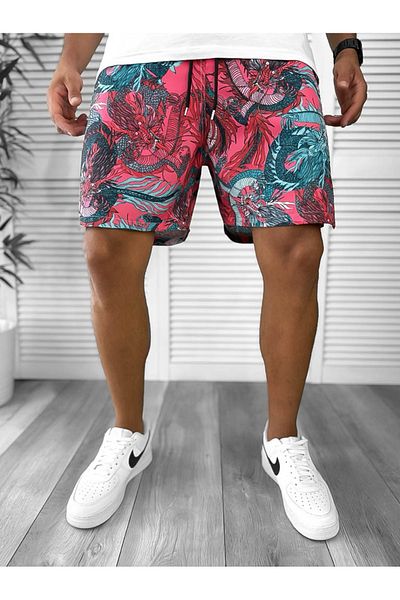 dehaine Men's Beach Pants, Printed, Pink, 12722