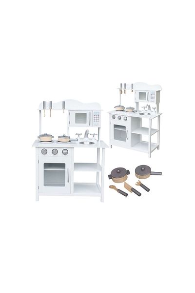 Ikonka MDF wooden kitchen for children with accessories 85 cm