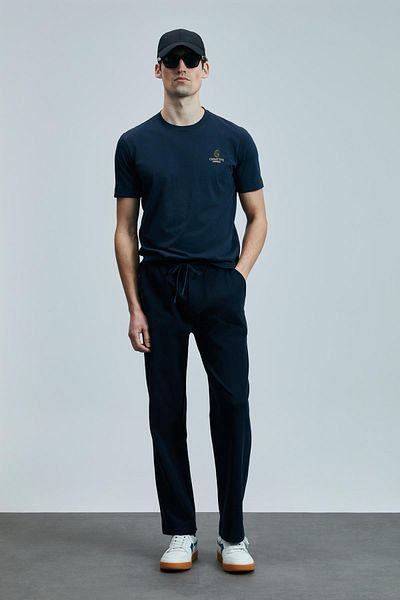 Lufian Ανδρικό μπλουζάκι Olivia Navy Blue (111020263)