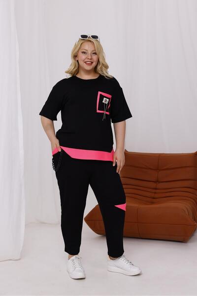 Siyezen Large Size Neon Detailed Trousers Design Suit