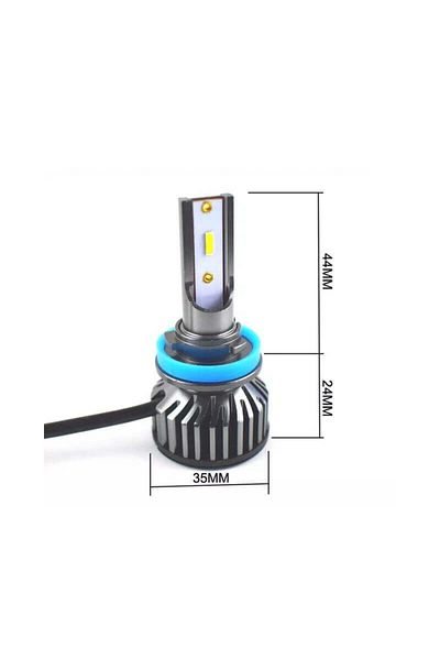 divendi-ro Set de 2 becuri LED H11, 100W, COB, 6000K, 12000LM, lumină alb-gălbuie