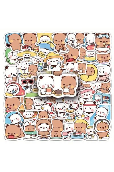MS Major Selection Dudu and Bubu Sticker Set with K50 Laptop Notebook Tablet Sticker Set