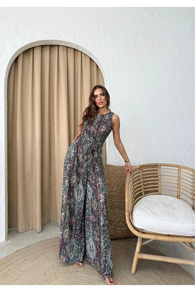 IŞILDA FASHION Women's Clothing Patterned Stylish Jumpsuit