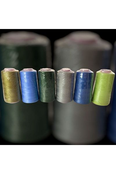BİGÜMEX Colored Sewing Thread with Fishing Rod 6 Pcs (No5)