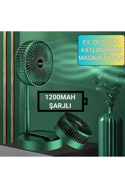 Polham 1200mAh Şarjlı Katlanabilir Telefon Stantlı Masaüstü Serinletici Vanti...