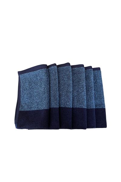 LaraLisa Collection Set of 6 Premium Navy Blue-Blue 100% Cotton 30X50 Kitchen Towels