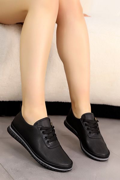 Mamito Ayakkabı Msn 202 Lace-Up Flat Sole Ballerinas