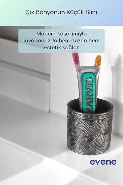 Evene Θήκη οδοντόβουρτσας Βάση οδοντόβουρτσας Βάση οδοντόβουρτσας Ασημί Αντίκα Χρώμα Μοντέλο 82