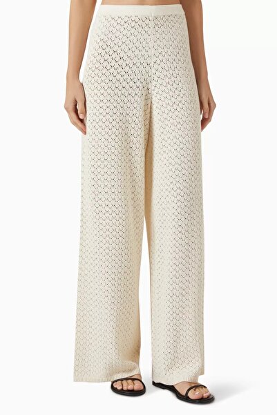 12storeez Casual Design Pants with Wide Legs for Summer