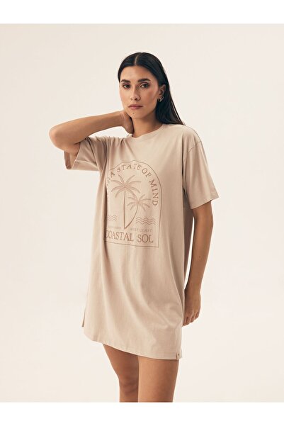 Henderson Cămașă de noapte pentru femei, clasică și plăcută, 100% bumbac, croială lungă, mânecă lungă și imprimeu | Nules