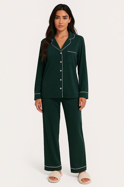 Ramior Set de pijamale cu dungi pentru femei Emerald Comfort