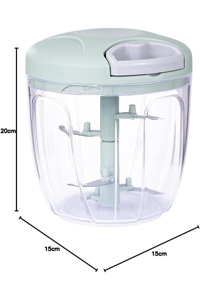Blackstone Handy Food Chopper, Manual With Stainless Steel Blades, 0.9 Liters (Green, 900 ML)
