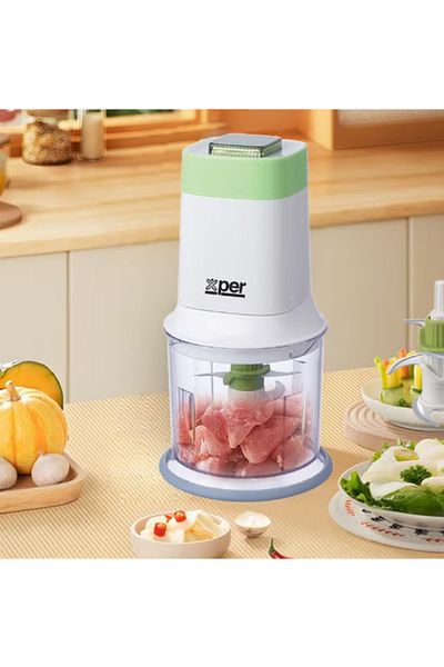 X PER Electric Chopper - 600 Watt - 600 ML - 6 Cutters - XPFC600