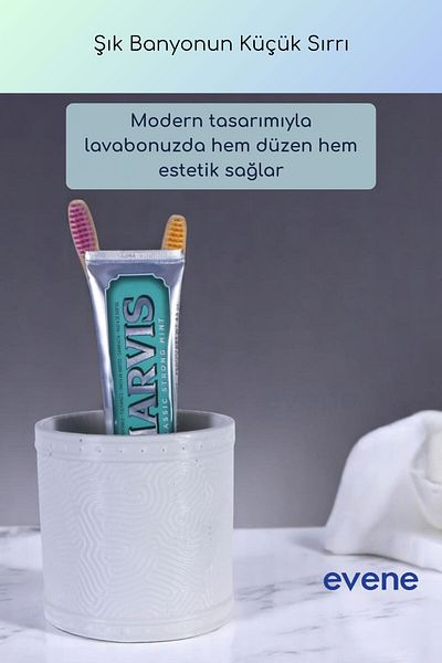 Evene Θήκη οδοντόβουρτσας Βάση οδοντόβουρτσας Βάση οδοντόβουρτσας Λευκό χρώμα Μοντέλο 82
