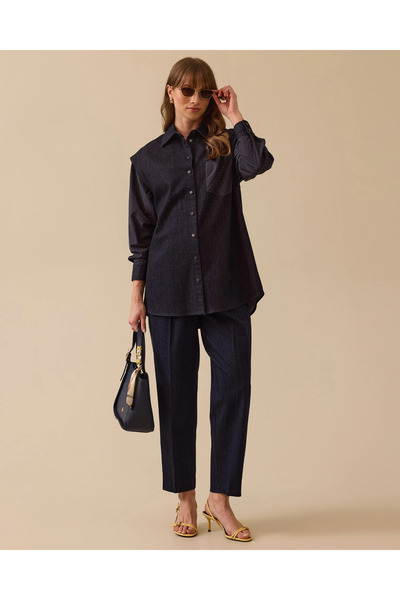 SEÇİL Ankle Length Jean Pants with Pile Detail