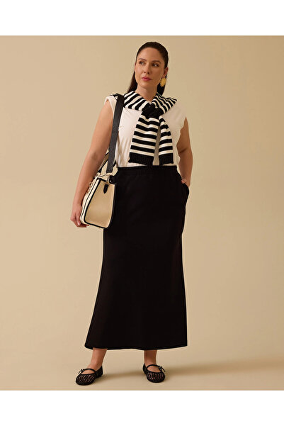 Gala-Xi Fusta cu talie elastică de mărime mare