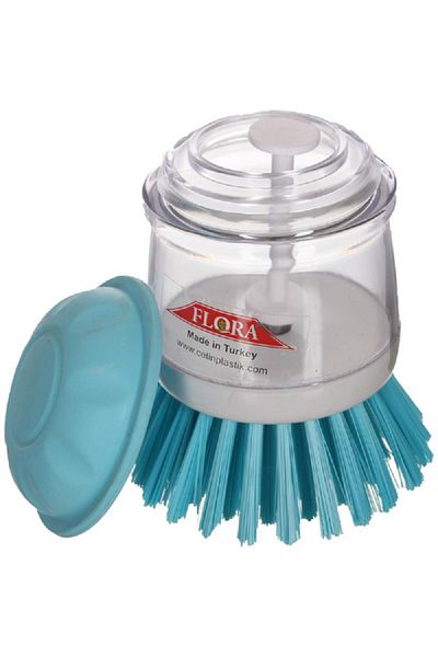 Flora فرشاة توزيع الصابون البلاستيكية