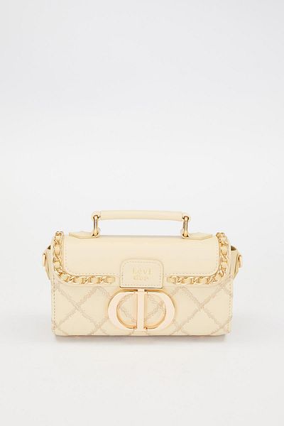 Levidor Premium Metal Ring Detail Shoulder Bag Yellow