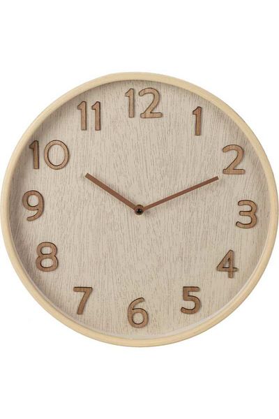 Excellent Wall clock 38 cm light wood decor