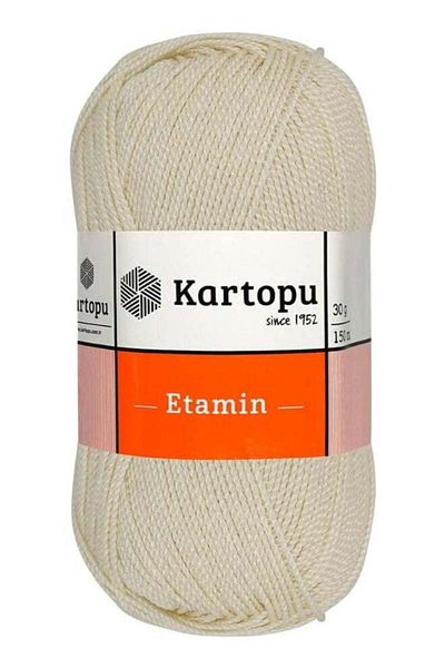 Kartopu K025 Etamin Knitting Yarn – 30 g, 150 Meter Length, Cream