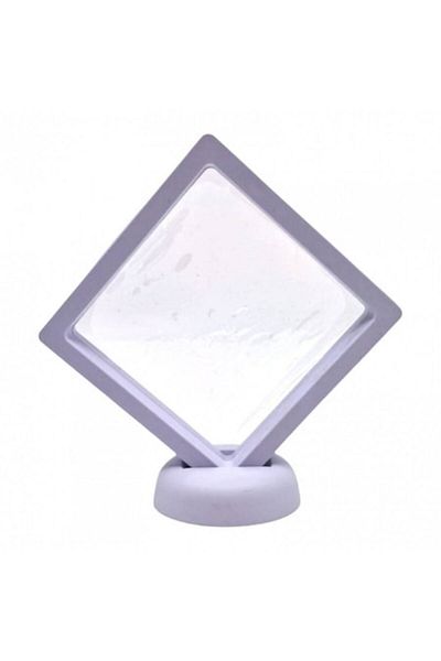 OEM Frame Box with Inner Film, with Stand, White, 9x9x2 cm