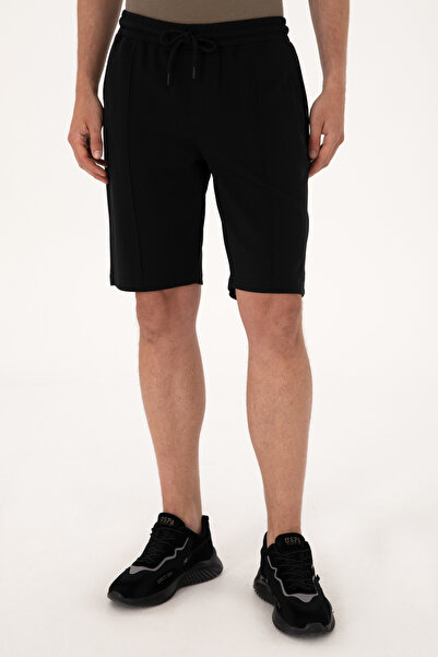 U.S. Polo Assn. Erkek Siyah Örme Şort 50305925-VR046
